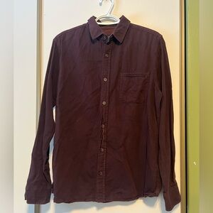 Men's Casual Button Down Shirt in Rich Plum Purple - 100% Cotton.